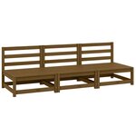 vidaXL Canapés centraux de jardin 3 Pièces marron miel bois de pin massif
