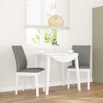 vidaXL Chaises à manger coussins 2 Pièces blanc bois massif caoutchouc