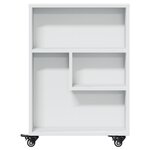 vidaXL Chariot de rangement étroit blanc 48x13x68 cm bois d'ingénierie