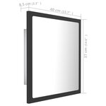 vidaXL Miroir à LED de salle de bain Gris 40x8 5x37 cm Acrylique