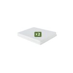 Pack and Move - Lot 2 plaques polystyrène rectangulaires 39 5 x 29 5 x 2 cm - Bricolage  Modélisme  Création - Blanc - A4