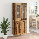 vidaXL Haut Armoire 2 Pièces Bois ancien Bois d'ingénierie