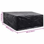 vidaXL Housse de salon de jardin 10 œillets 260x260x90 cm