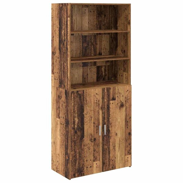 vidaXL Haut Armoire Bois Ancien 80 x 42 5 x 185 cm Bois d'ingénierie