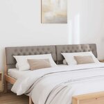 vidaXL Tête de lit capitonnée Taupe 200 cm Pin massif