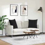 vidaXL Coussins de canapé 2 Pièces Noir 80 x 80 cm