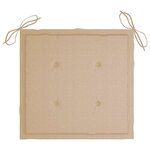 vidaXL Chaises de jardin empilables avec coussins lot de 8 Teck solide