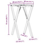 vidaXL Pieds de table à manger cadre en X 40x40x73 cm acier
