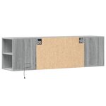 vidaXL Meuble TV mural avec lumières LED sonoma gris 135x31x39 5 cm
