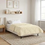 vidaXL Duvet complet toute l'année Matelassé Crème 140 x 200 cm