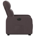 vidaXL Fauteuil inclinable électrique marron foncé tissu