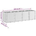 vidaXL Jardinière bleu gris 160x40x53 cm PP