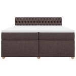 vidaXL Sommier à lattes de lit avec matelas Marron foncé 200x200 cm