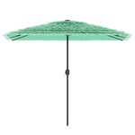 vidaXL Parasol de jardin avec mât en acier vert 300x200x250 cm