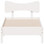 vidaXL Cadre de lit sans matelas blanc 90x200 cm bois de pin massif