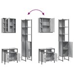 vidaXL Ensemble d'armoires de salle de bain 3 Pièces sonoma gris