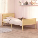 vidaXL Cadre de lit Bois de pin massif 90x200 cm