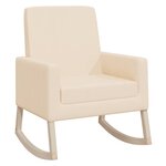 vidaXL Chaise à bascule Crème Tissu