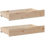 vidaXL Lit de jour avec tiroirs sans matelas 90x200 cm bois massif