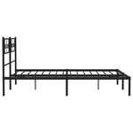 vidaXL Cadre de lit métal sans matelas avec tête de lit noir 120x200cm