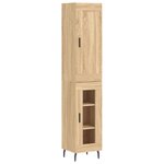vidaXL Buffet haut Chêne sonoma 34 5x34x180 cm Bois d'ingénierie