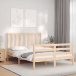 vidaXL Cadre de lit sans matelas 140x200 cm bois massif de pin