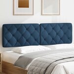 vidaXL Coussin de tête de lit bleu 180 cm tissu