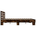 vidaXL Cadre de lit sans matelas chêne fumé 200x200 cm