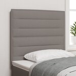 vidaXL Tête de lit Design Lignes Taupe 90 cm Tissu