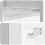 vidaXL Table d'appoint murale Blanc 59 x 34 5 x 17 cm