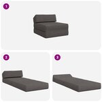 vidaXL Canapé-lit pliable Gris foncé 60 x 70 x 41 cm Tissu
