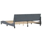 vidaXL Cadre de lit avec tête de lit Gris foncé 200x200 cm Velours