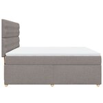 vidaXL Sommier à lattes de lit avec matelas Taupe 180x200 cm Tissu
