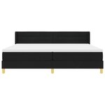 vidaXL Lit à ressorts avec matelas Noir 200 x 200 cm Polyester