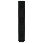 vidaXL Bibliothèque/Séparateur de pièce Noir 80x25x163 5 cm Pin massif