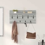 vidaXL Porte-manteau mural avec étagère Sonoma gris 80 x 40 x 12 cm