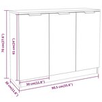 vidaXL Buffet Chêne fumé 90 5x30x70 cm Bois d'ingénierie