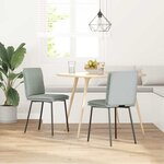 vidaXL Chaises à manger lot de 2 Gris clair Velours