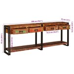 vidaXL Tables console 2 Pièces Multicolore Bois massif de récupération