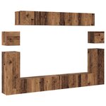 vidaXL Ensemble meuble TV 8 Pièces Bois ancien Moyen 30.5 x 30 x 30 cm