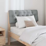 vidaXL Tête de lit capitonnée Gris clair 75 cm Pin massif