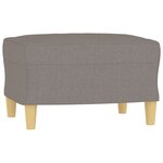 vidaXL Ensemble de canapés 3 Pièces avec coussins taupe tissu
