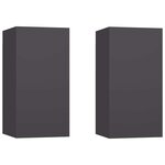 vidaXL Meubles TV 2 Pièces Gris 30 5x30x60 cm Bois d’ingénierie