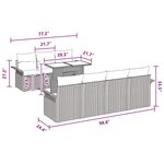 vidaXL Ensemble de canapé de jardin avec coussin 8 Pièces Gris Poly rotin