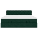 vidaXL Cadre de lit ottoman avec matelas vert foncé 200x200 cm velours