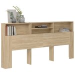 vidaXL Armoire de tête de lit Chêne sonoma 220x19x103 5 cm