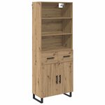 vidaXL Haut Armoire avec tiroir Chêne artisanal 69 5 x 34 x 180 cm