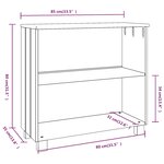 vidaXL Buffet HAMAR Gris foncé 85x35x80 cm Bois massif de pin