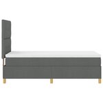 vidaXL Lit à ressorts avec matelas et LED Gris foncé 80x200 cm Tissu