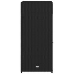 vidaXL Armoire de rangement de jardin noir 55x55x111 cm résine tressée